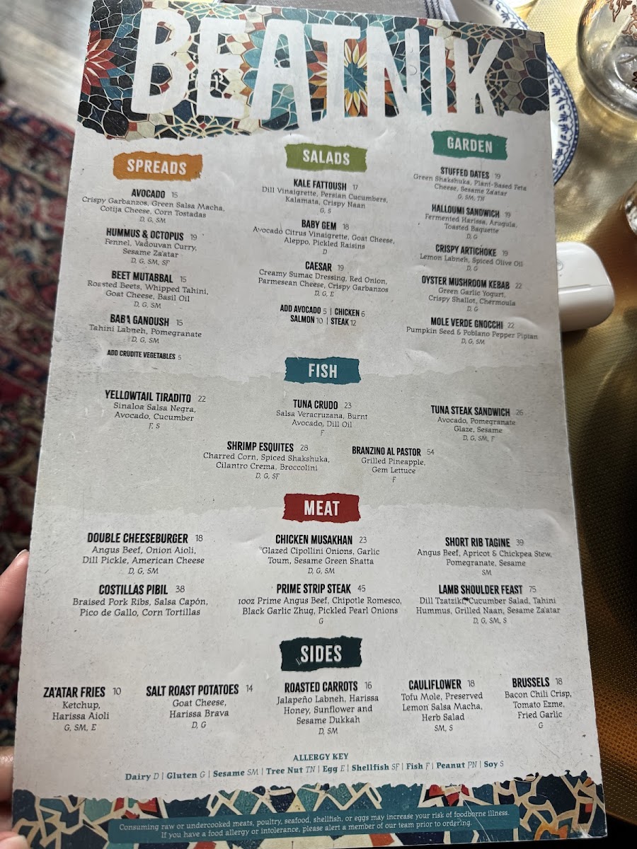 Beatnik On The River Menu - Image 4